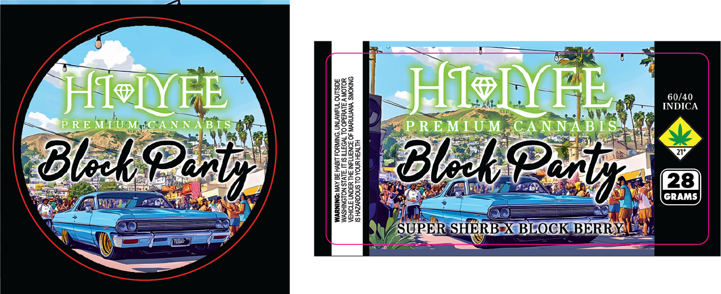 Hi-Lyfe 28g Jar & Lid Labels