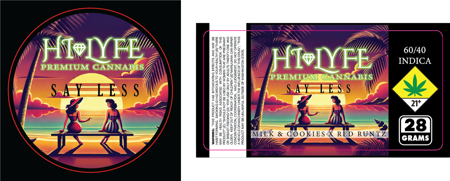 Hi-Lyfe 28g Jar & Lid Labels