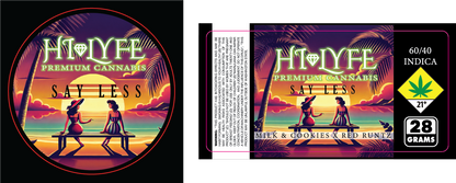Hi-Lyfe 28g Jar & Lid Labels