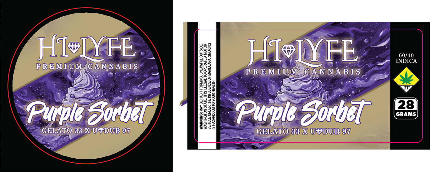 Hi-Lyfe 28g Jar & Lid Labels