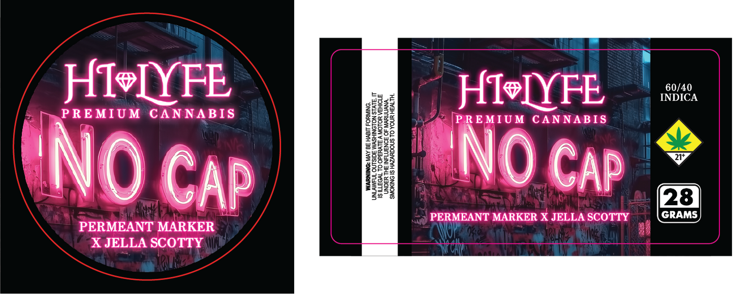 Hi-Lyfe 28g Jar & Lid Labels