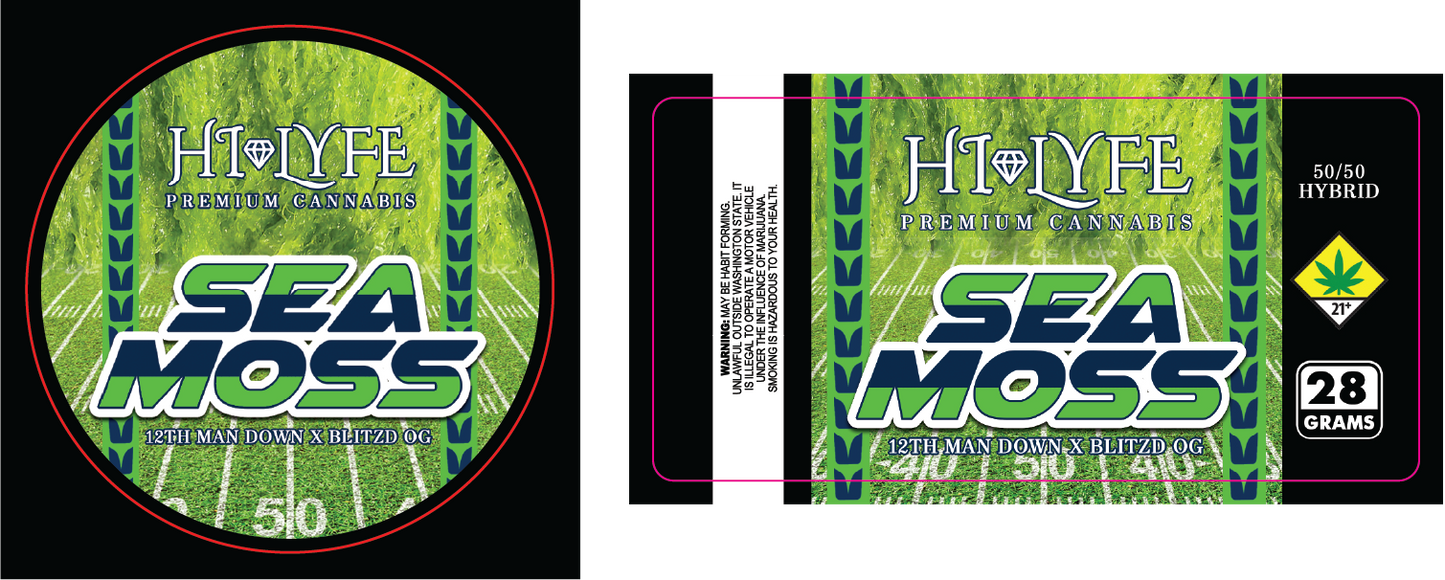 Hi-Lyfe 28g Jar & Lid Labels