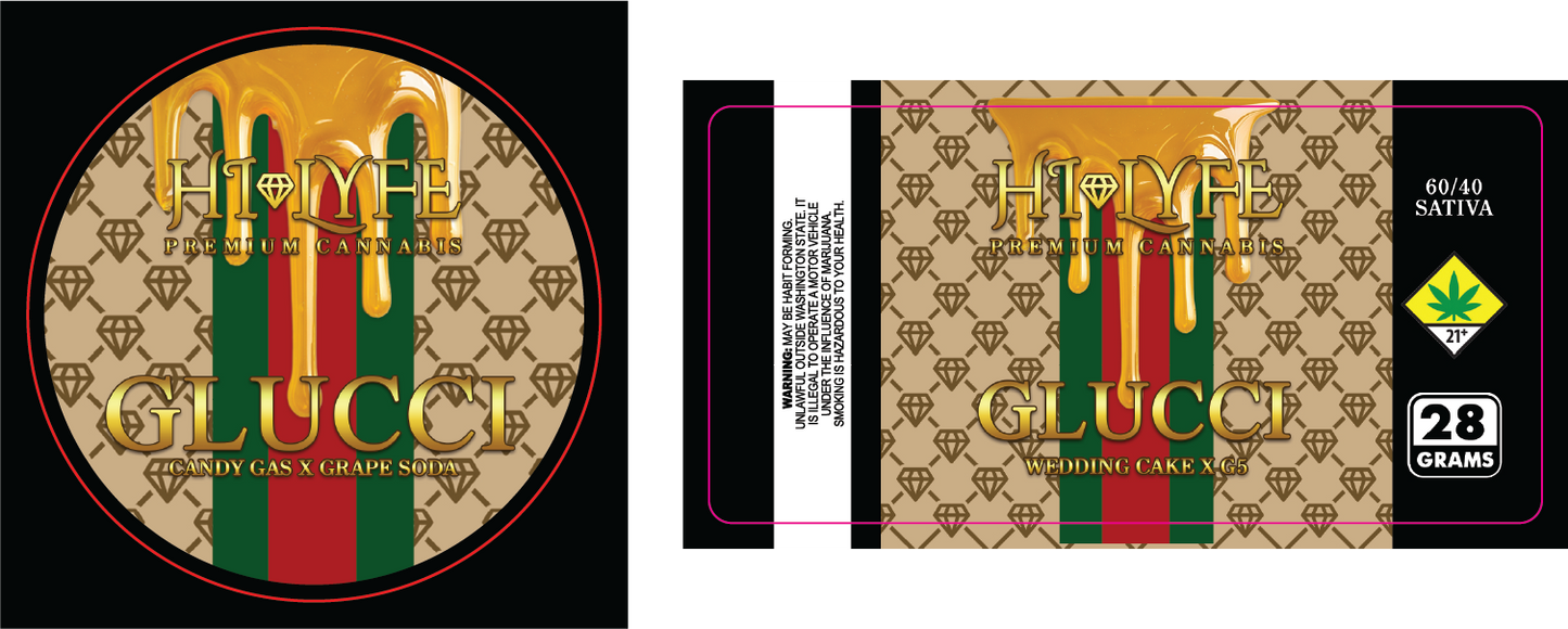 Hi-Lyfe 28g Jar & Lid Labels