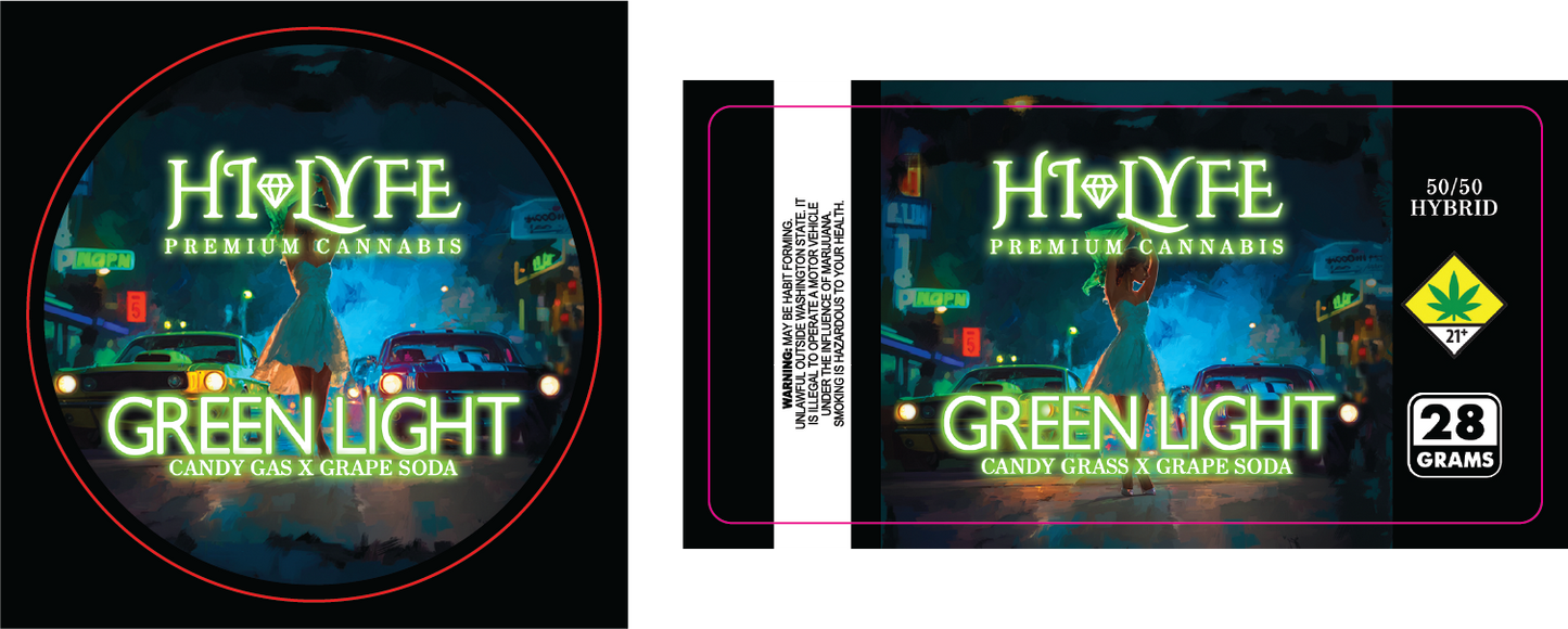 Hi-Lyfe 28g Jar & Lid Labels