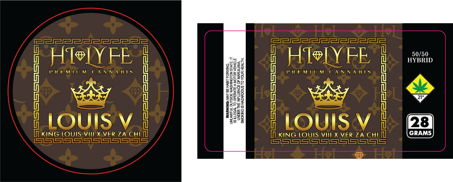 Hi-Lyfe 28g Jar & Lid Labels