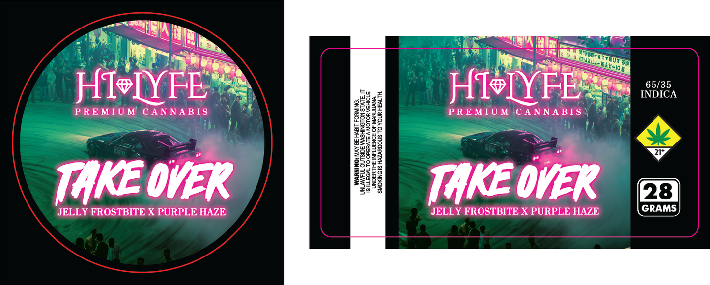 Hi-Lyfe 28g Jar & Lid Labels