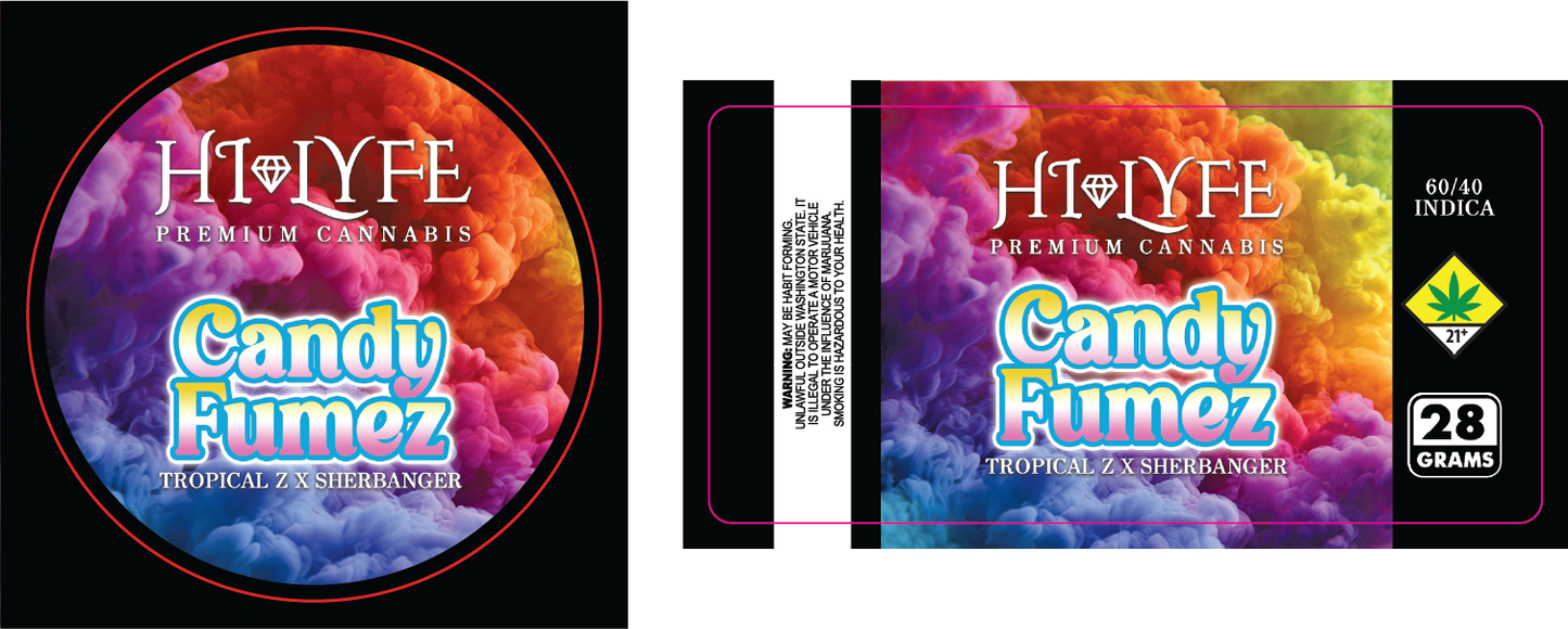 Hi-Lyfe 28g Jar & Lid Labels