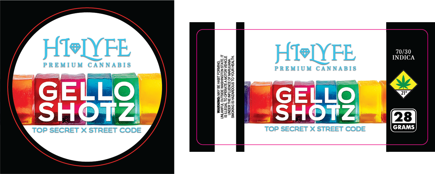 Hi-Lyfe 28g Jar & Lid Labels
