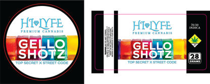 Hi-Lyfe 28g Jar & Lid Labels