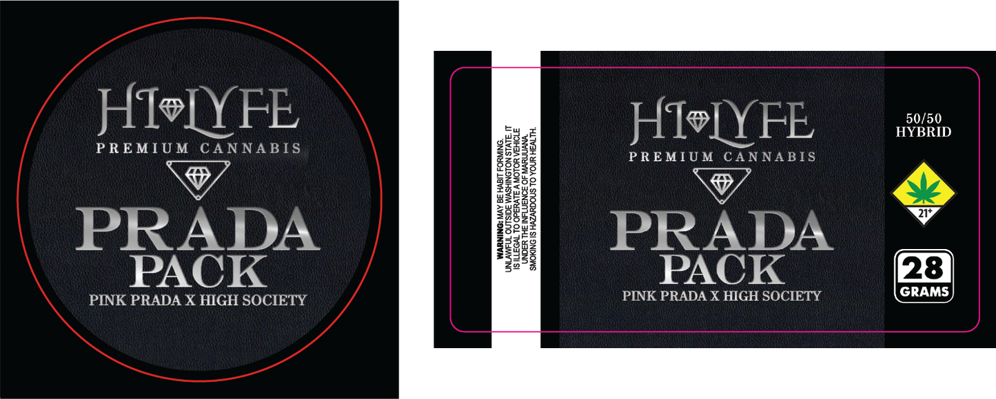 Hi-Lyfe 28g Jar & Lid Labels