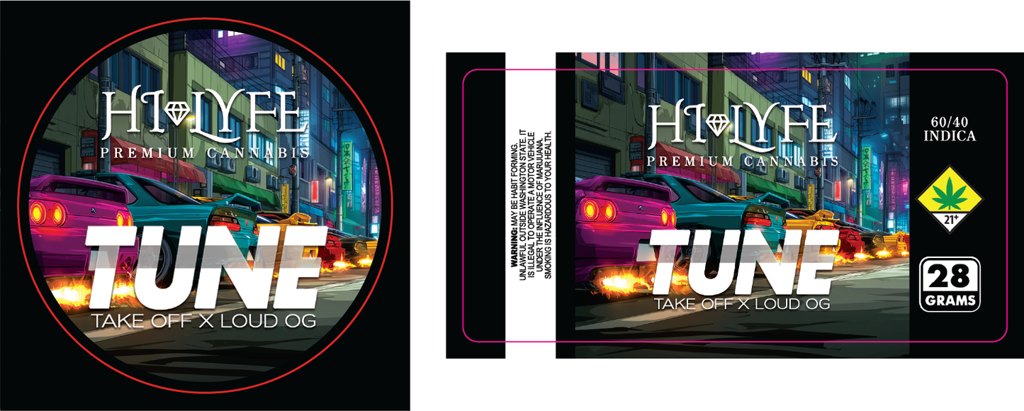 Hi-Lyfe 28g Jar & Lid Labels