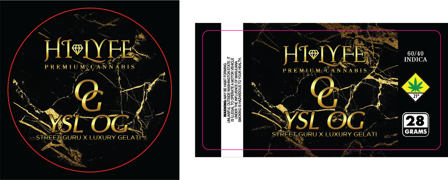 Hi-Lyfe 28g Jar & Lid Labels
