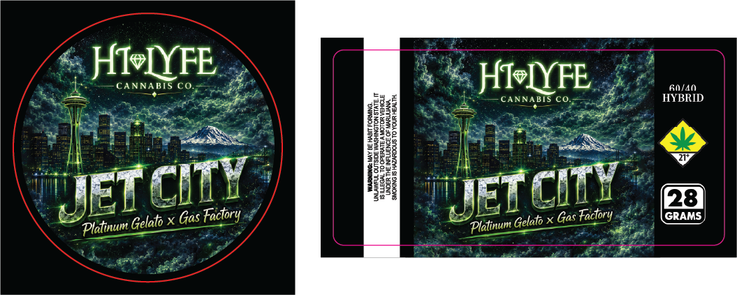 Hi-Lyfe 28g Jar & Lid Labels