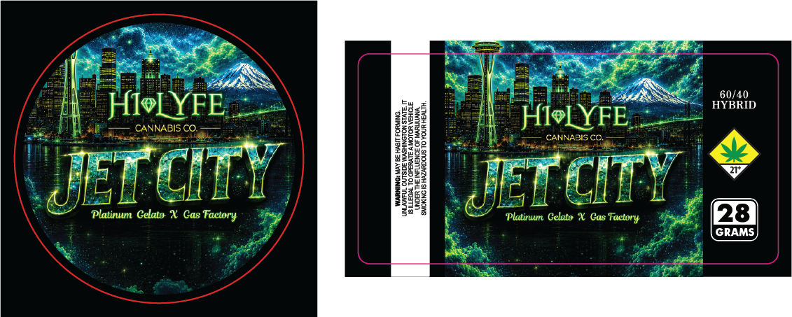 Hi-Lyfe 28g Jar & Lid Labels