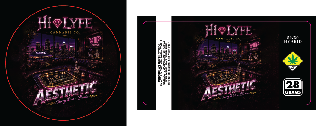 Hi-Lyfe 28g Jar & Lid Labels