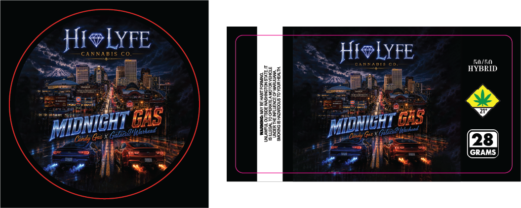 Hi-Lyfe 28g Jar & Lid Labels
