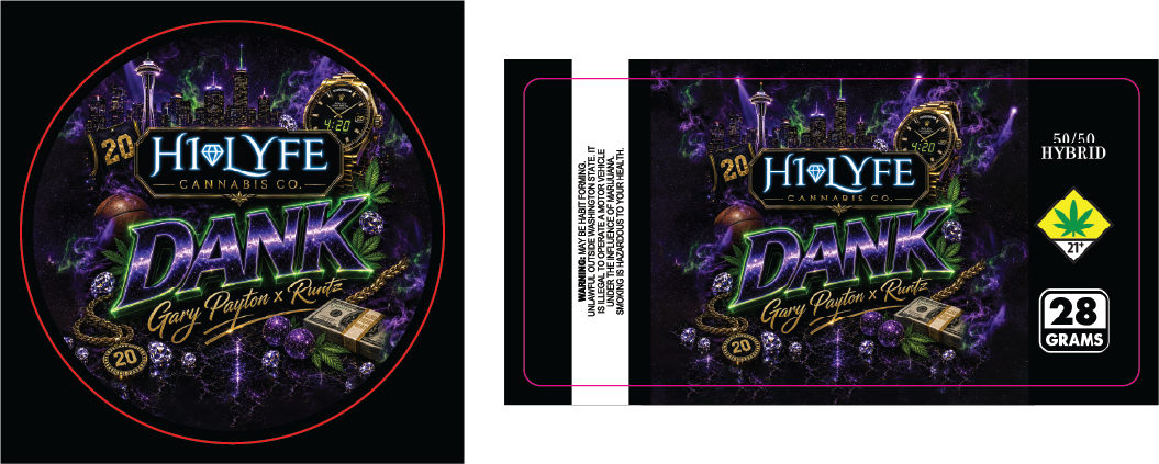 Hi-Lyfe 28g Jar & Lid Labels