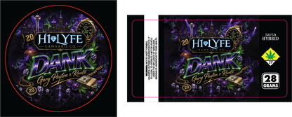 Hi-Lyfe 28g Jar & Lid Labels