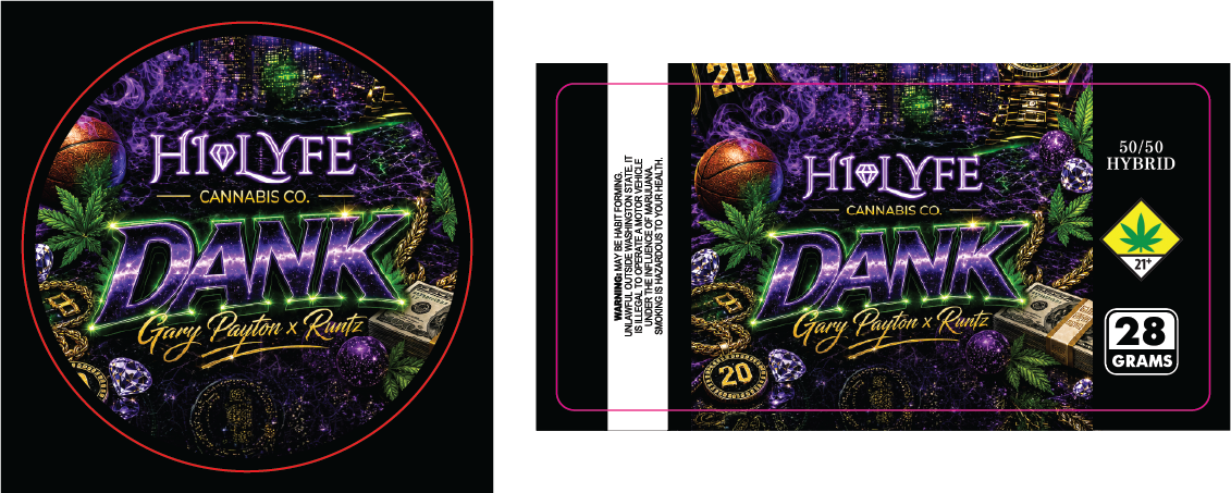 Hi-Lyfe 28g Jar & Lid Labels