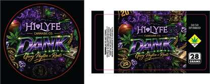 Hi-Lyfe 28g Jar & Lid Labels