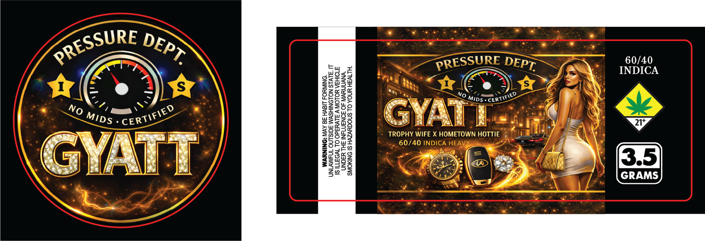 Pressure Dept 3.5g Flower Labels