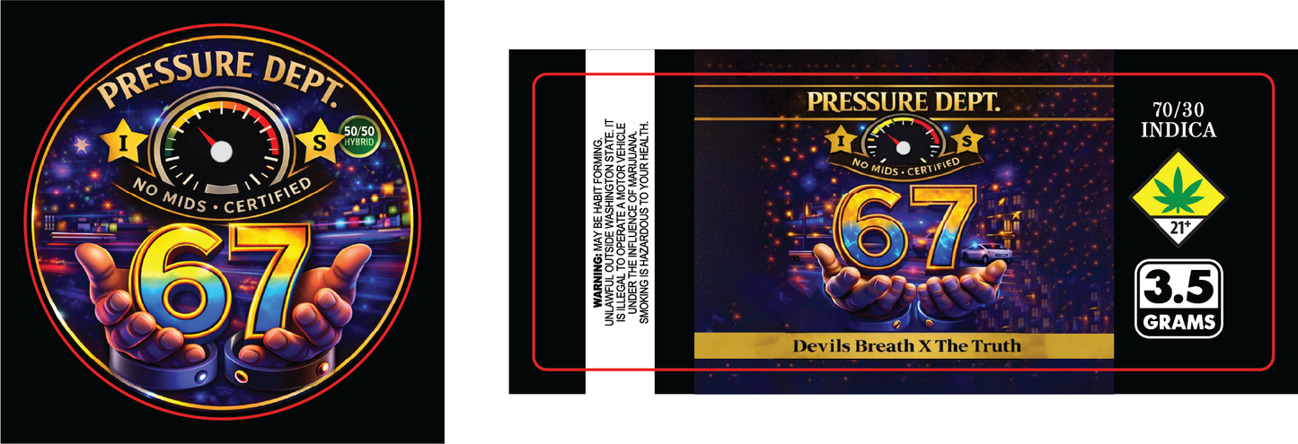 Pressure Dept 3.5g Flower Labels