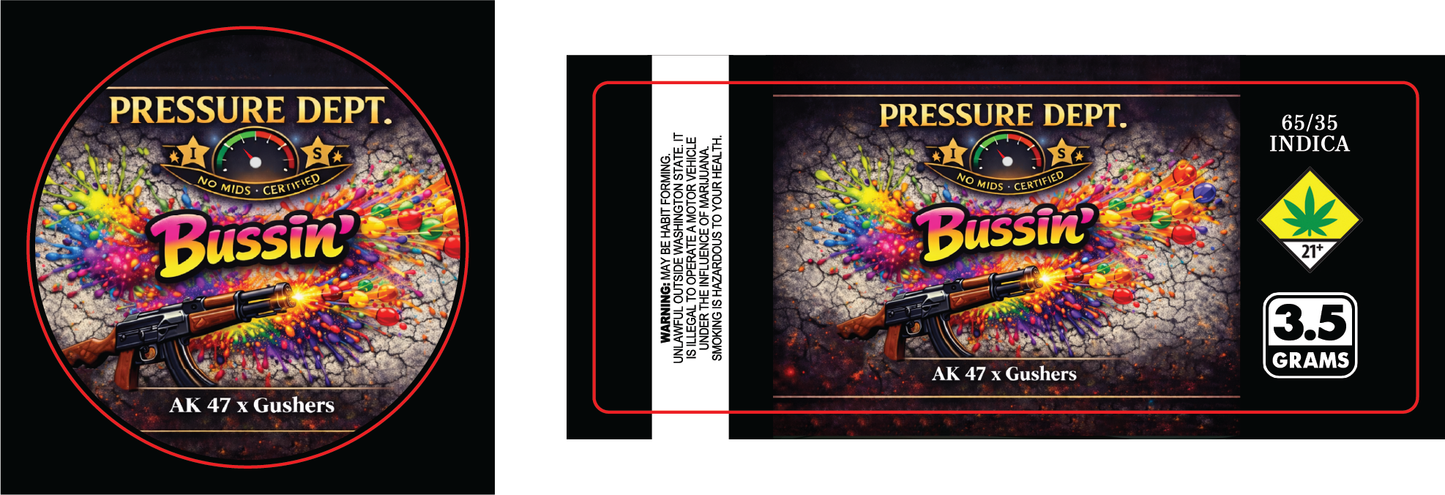 Pressure Dept 3.5g Flower Labels