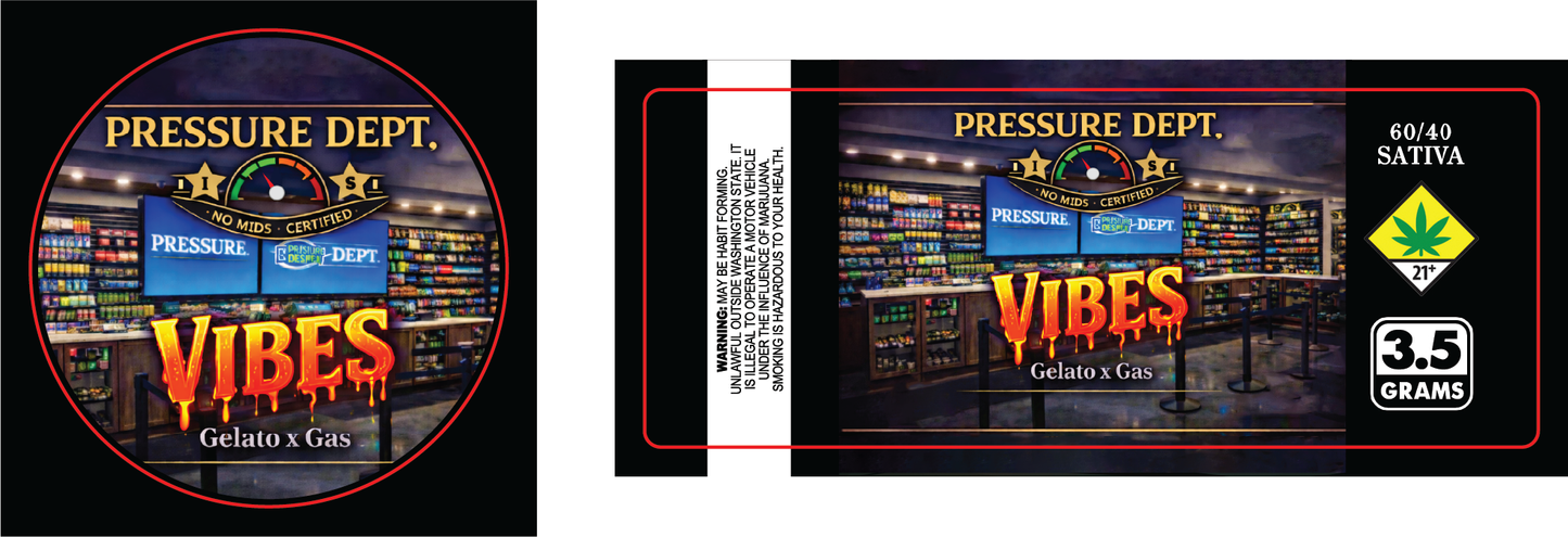 Pressure Dept 3.5g Flower Labels