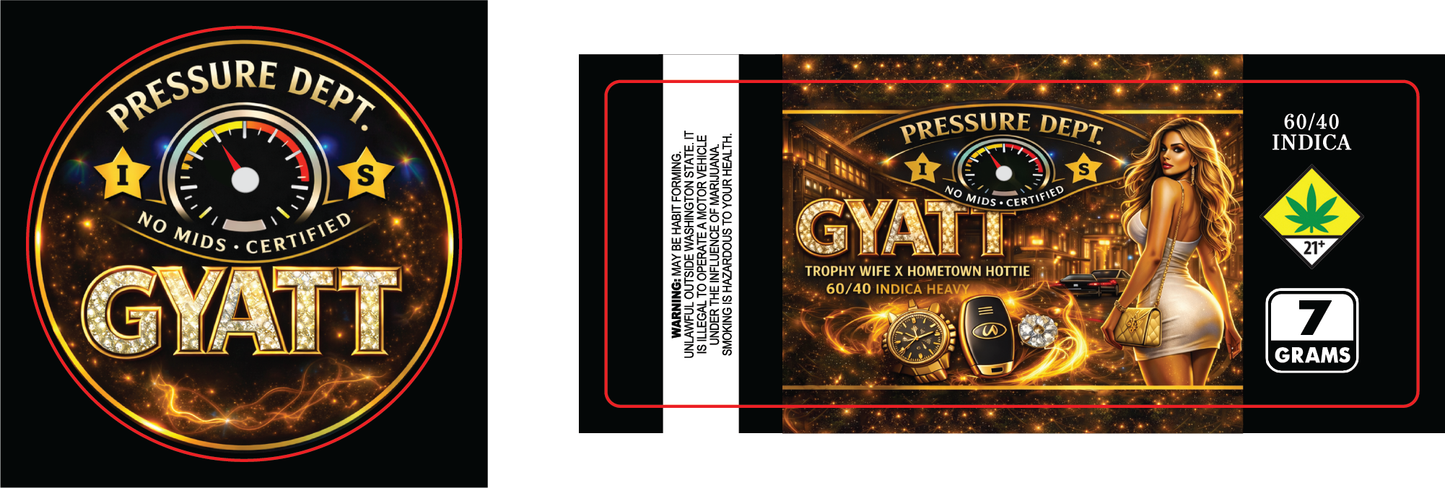 Pressure Dept 7g Flower Labels