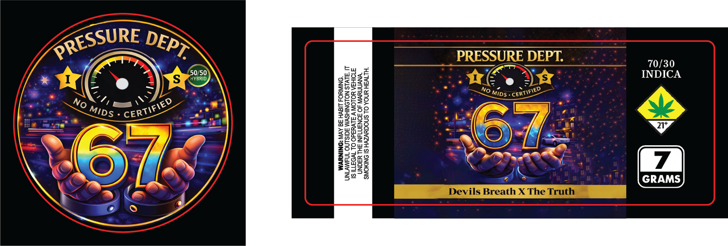 Pressure Dept 7g Flower Labels