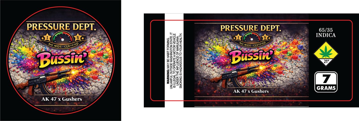 Pressure Dept 7g Flower Labels