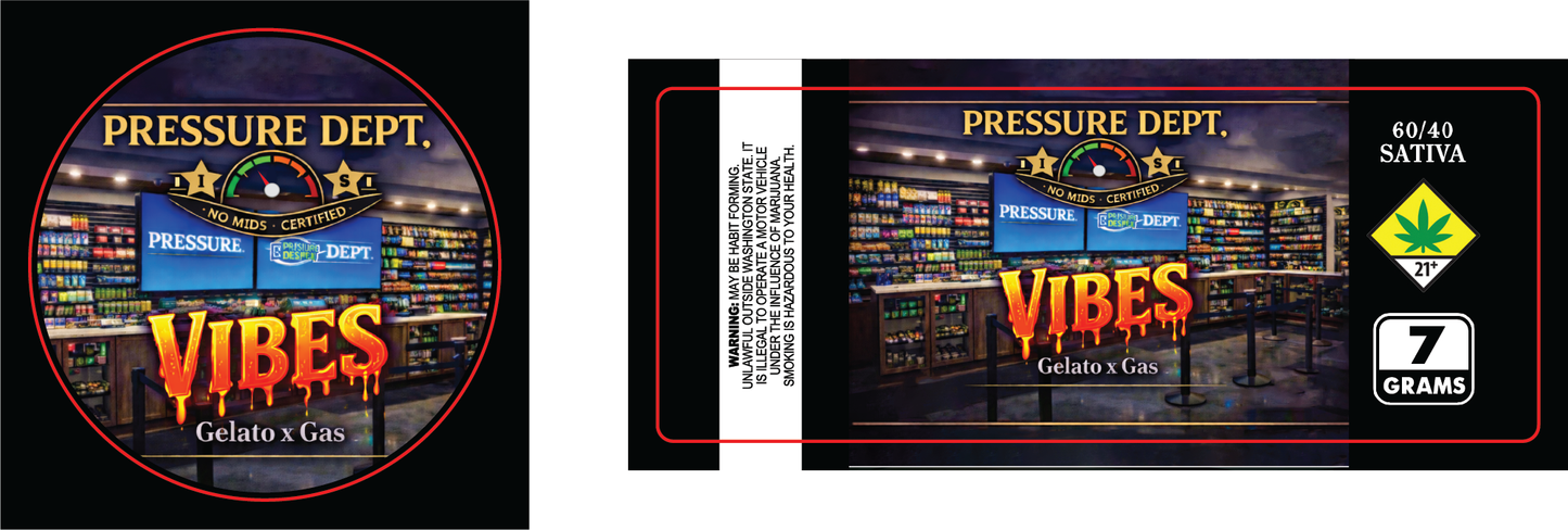 Pressure Dept 7g Flower Labels