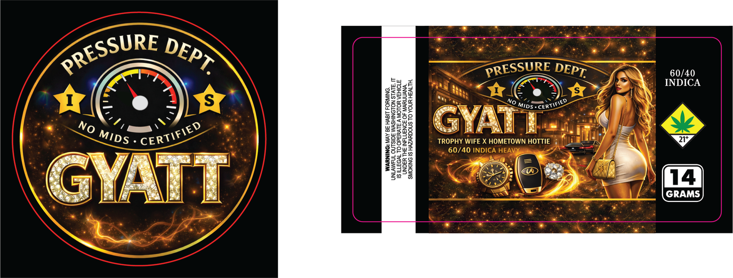 Pressure Dept 7g Flower Labels