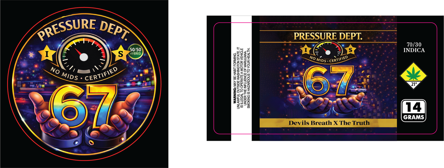 Pressure Dept 7g Flower Labels