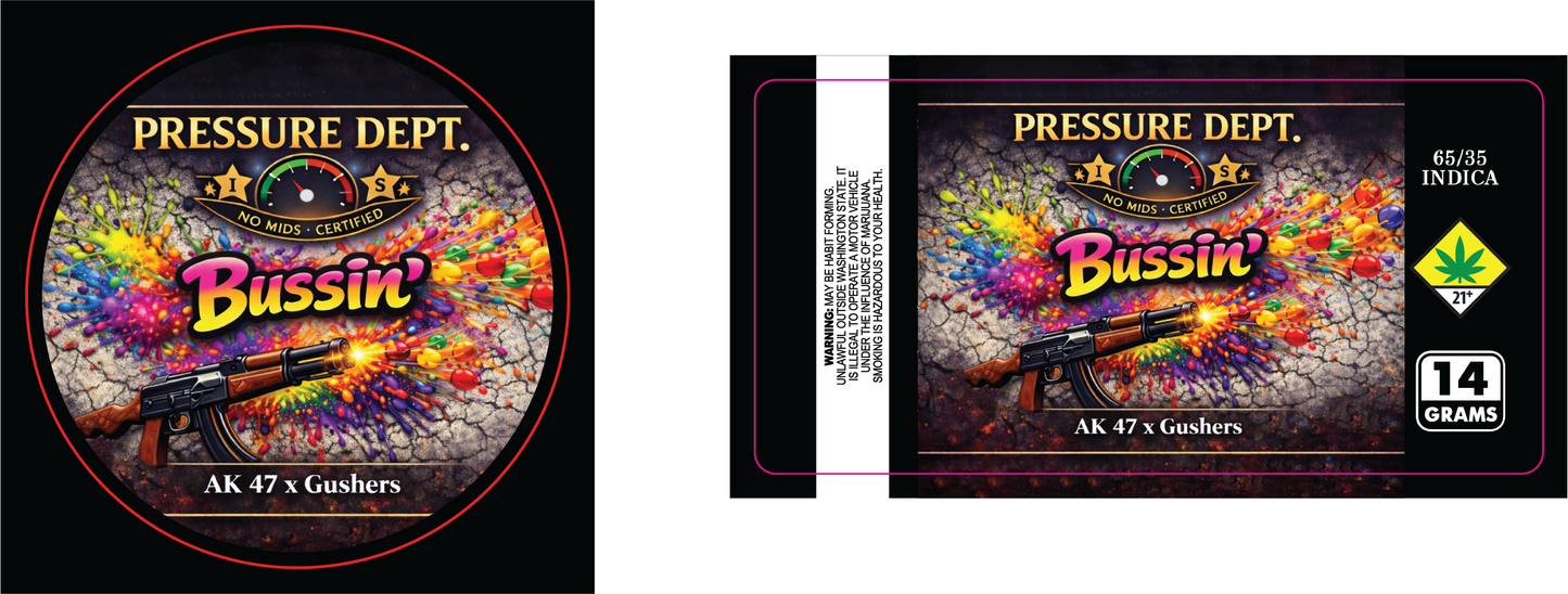 Pressure Dept 7g Flower Labels
