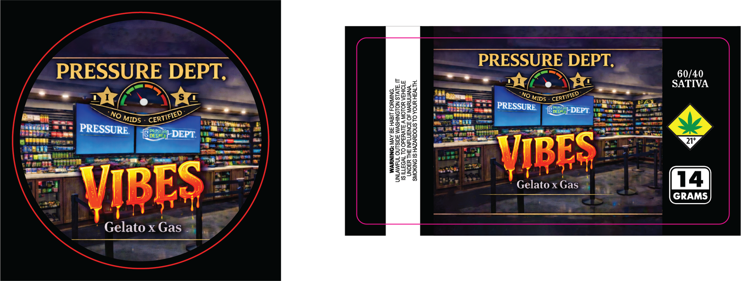 Pressure Dept 7g Flower Labels