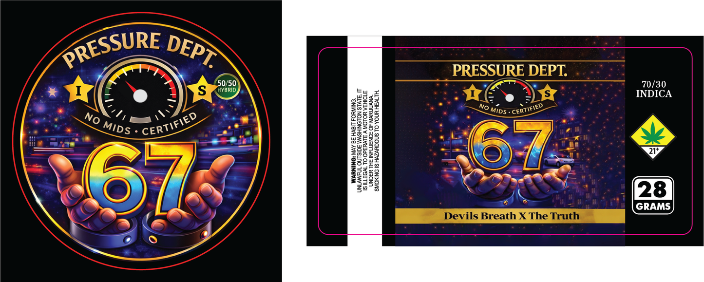 Pressure Dept 28g Flower Labels