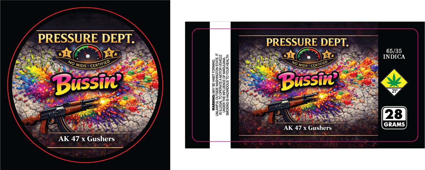 Pressure Dept 28g Flower Labels