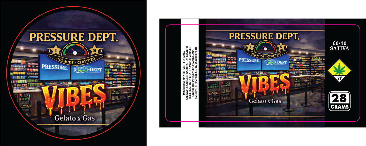 Pressure Dept 28g Flower Labels