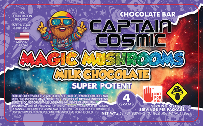 Captain Cosmic Magic Mushroom Labels