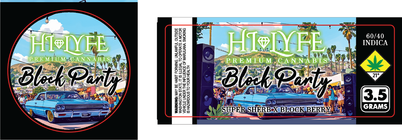 Hi-Lyfe 3.5g Jar & Lid Labels