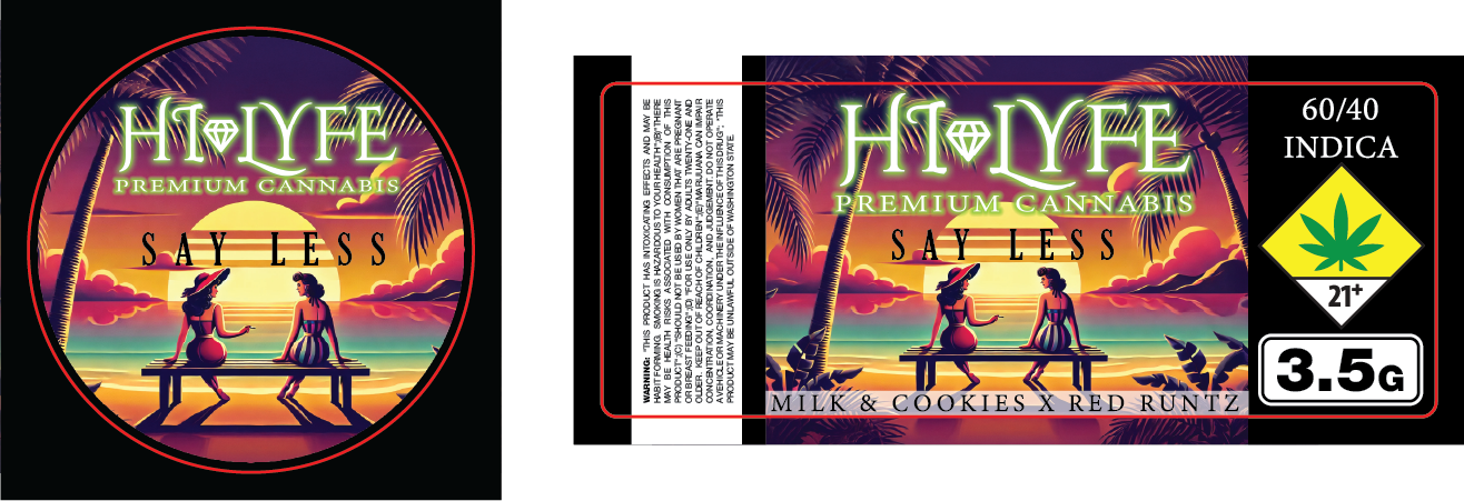 Hi-Lyfe 3.5g Jar & Lid Labels