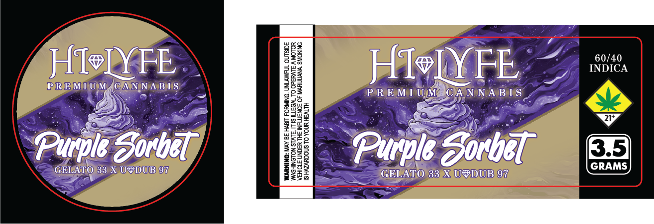 Hi-Lyfe 3.5g Jar & Lid Labels