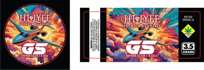 Hi-Lyfe 3.5g Jar & Lid Labels