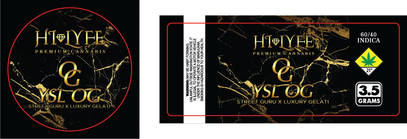 Hi-Lyfe 3.5g Jar & Lid Labels