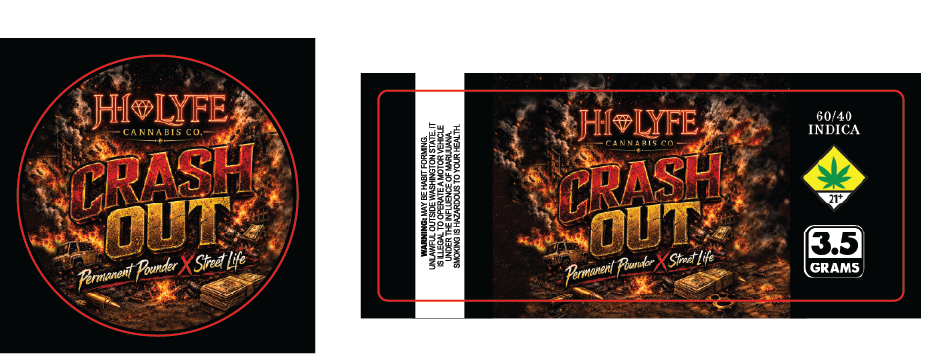 Hi-Lyfe 3.5g Jar & Lid Labels