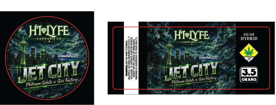 Hi-Lyfe 3.5g Jar & Lid Labels