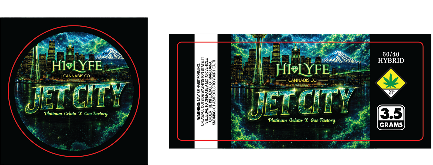 Hi-Lyfe 3.5g Jar & Lid Labels