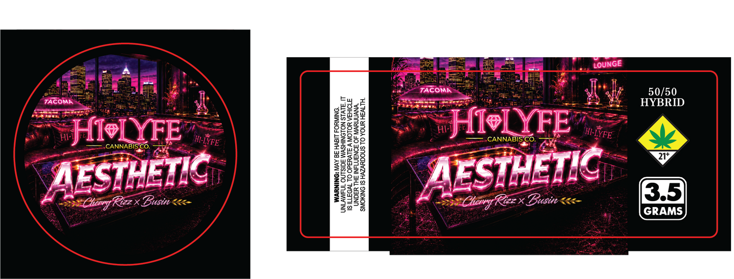 Hi-Lyfe 3.5g Jar & Lid Labels