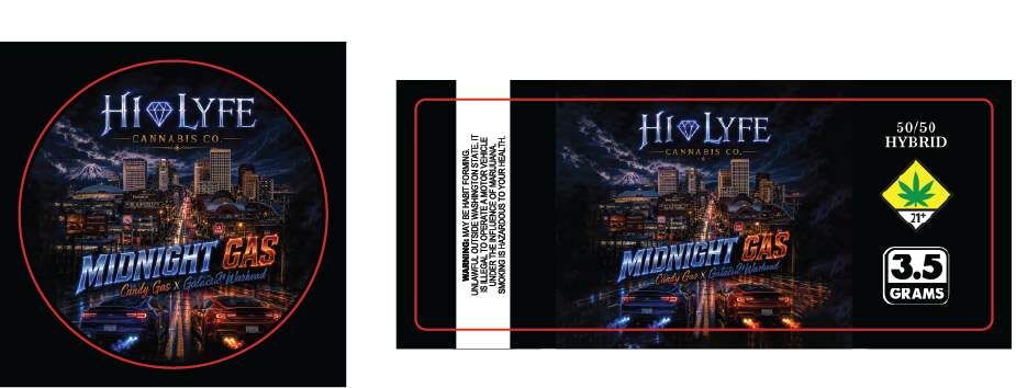 Hi-Lyfe 3.5g Jar & Lid Labels